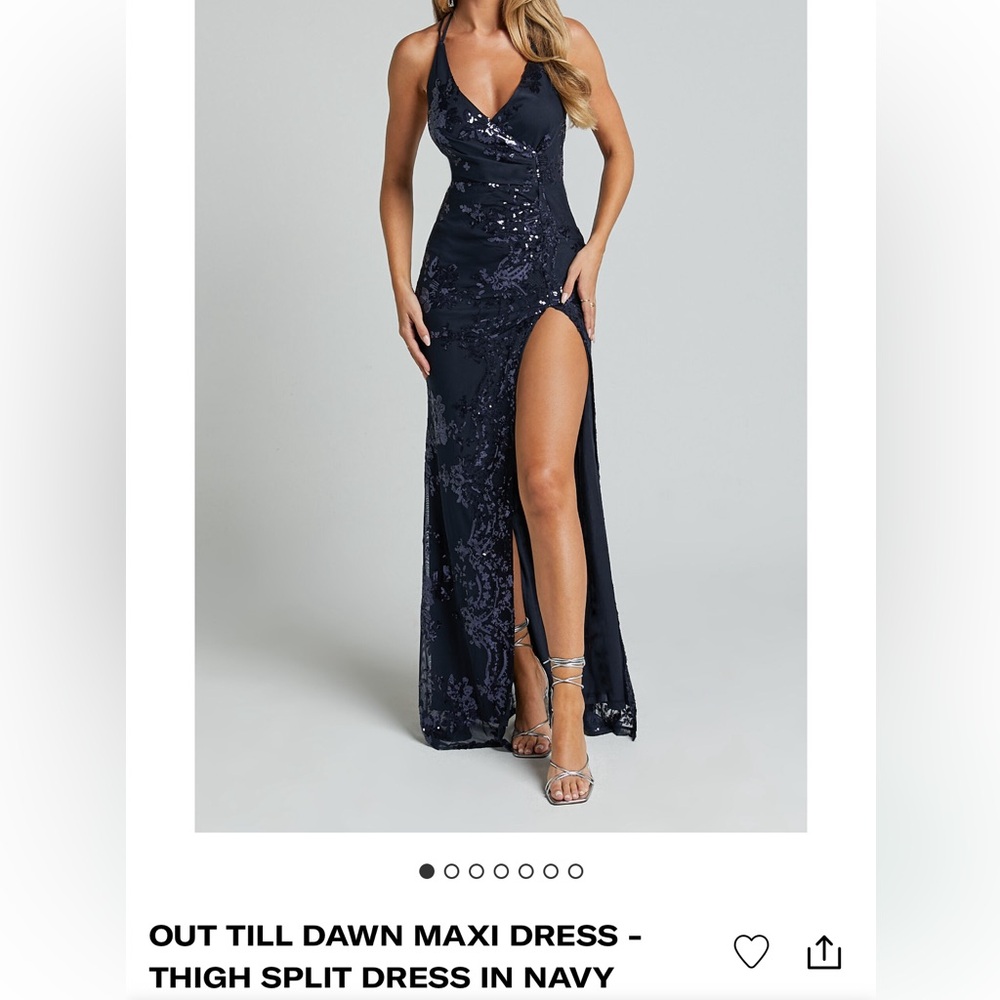 Showpo Maxi Sequined Slit Dress